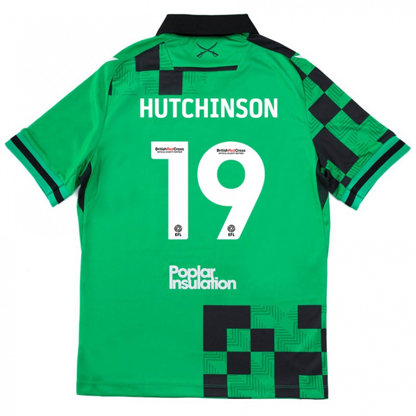 Criança Camisola Isaac Hutchinson #19 Preto Verde Alternativa 2024/25 Camisa