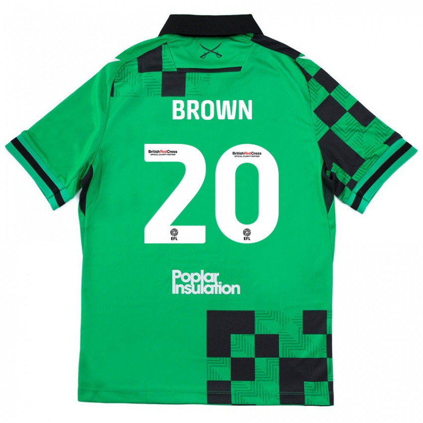 Criança Camisola Jevani Brown #20 Preto Verde Alternativa 2024/25 Camisa