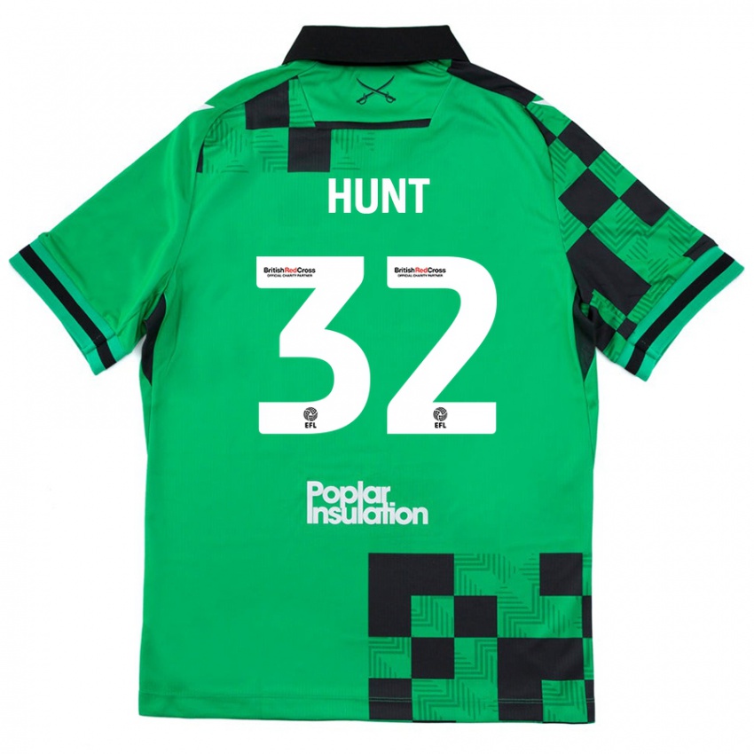 Criança Camisola Jack Hunt #32 Preto Verde Alternativa 2024/25 Camisa