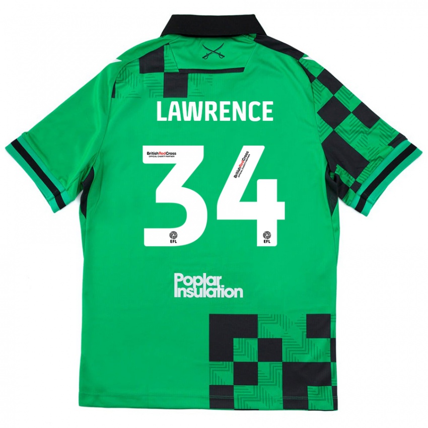 Criança Camisola Jerry Lawrence #34 Preto Verde Alternativa 2024/25 Camisa