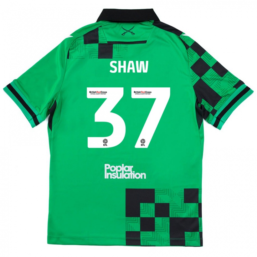 Criança Camisola Kofi Shaw #37 Preto Verde Alternativa 2024/25 Camisa