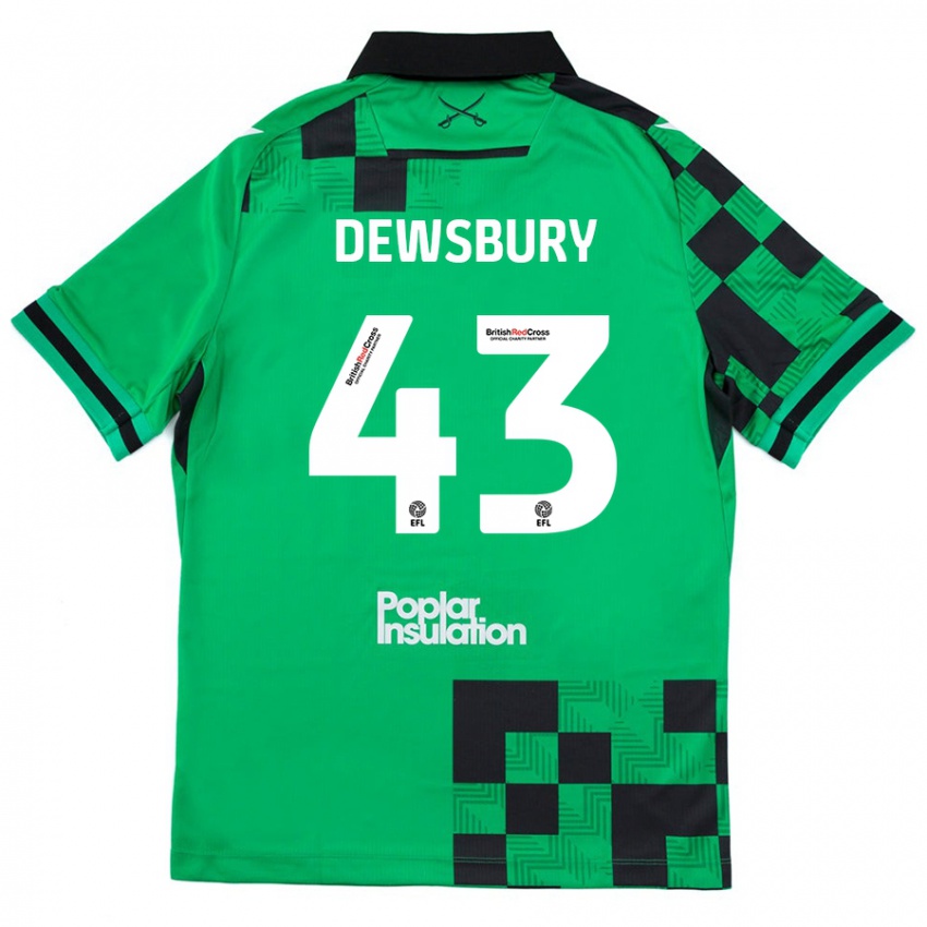 Criança Camisola Ollie Dewsbury #43 Preto Verde Alternativa 2024/25 Camisa