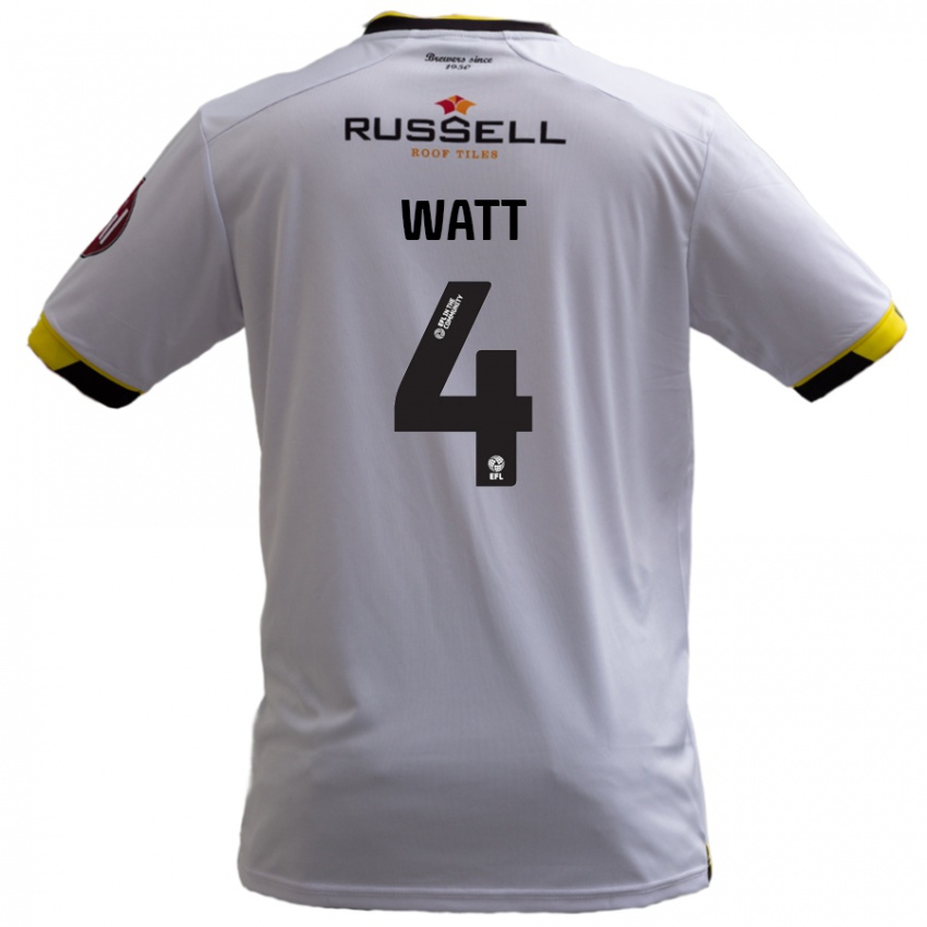 Criança Camisola Elliot Watt #4 Branco Alternativa 2024/25 Camisa