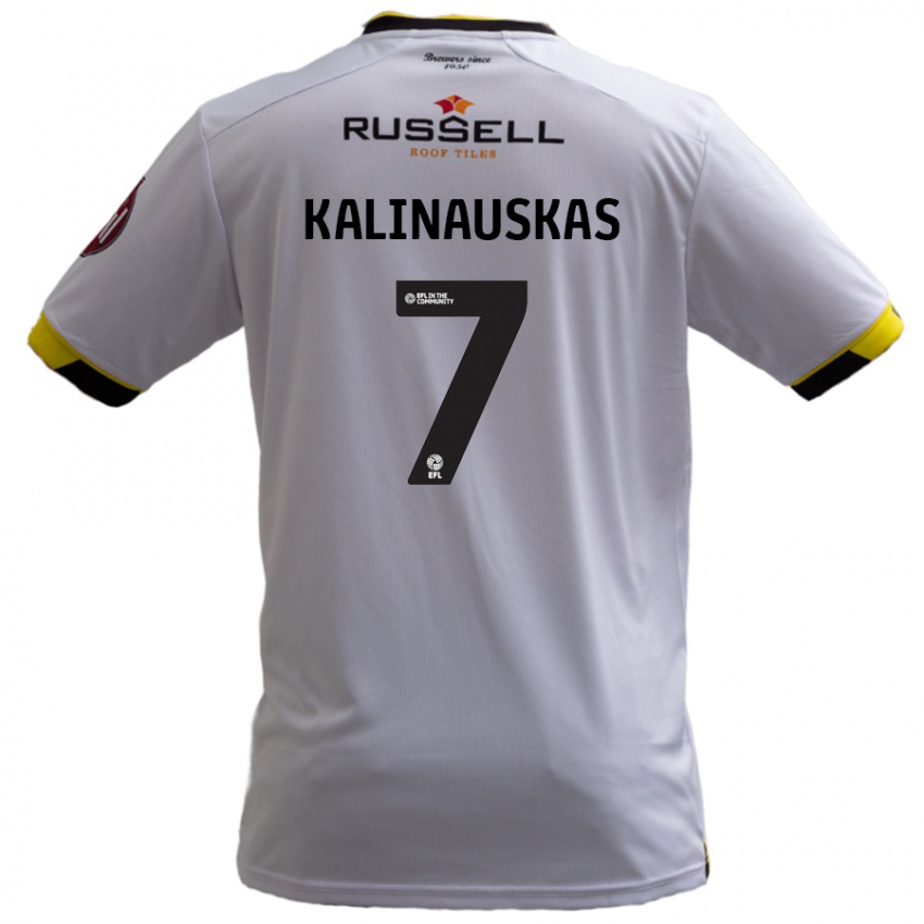 Criança Camisola Tomas Kalinauskas #7 Branco Alternativa 2024/25 Camisa