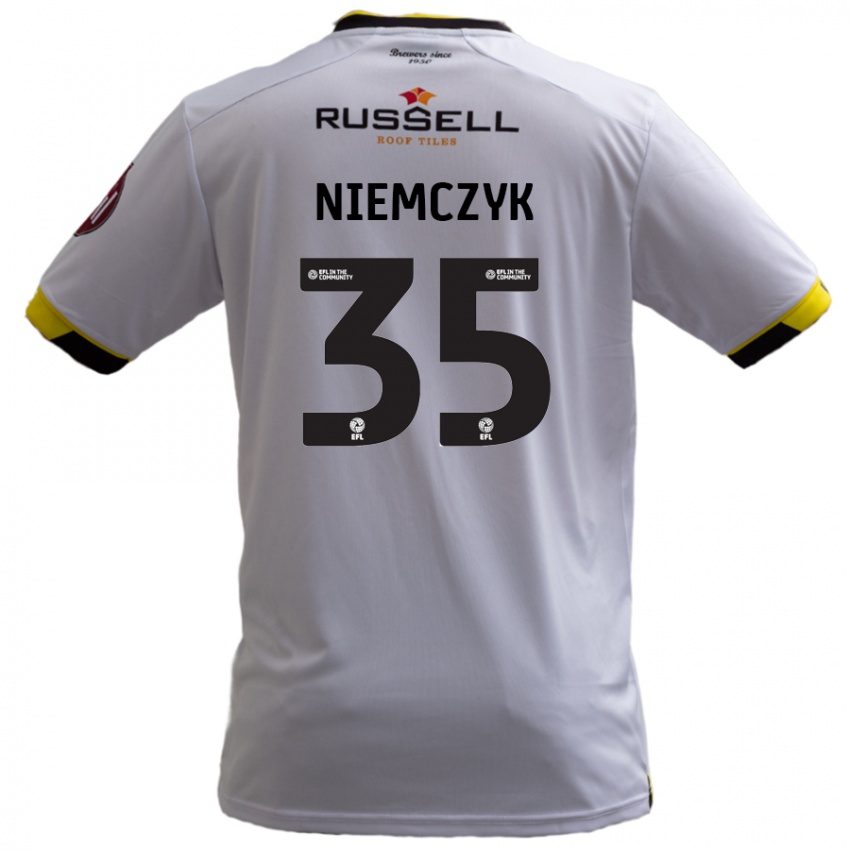 Criança Camisola Jakub Niemczyk #35 Branco Alternativa 2024/25 Camisa