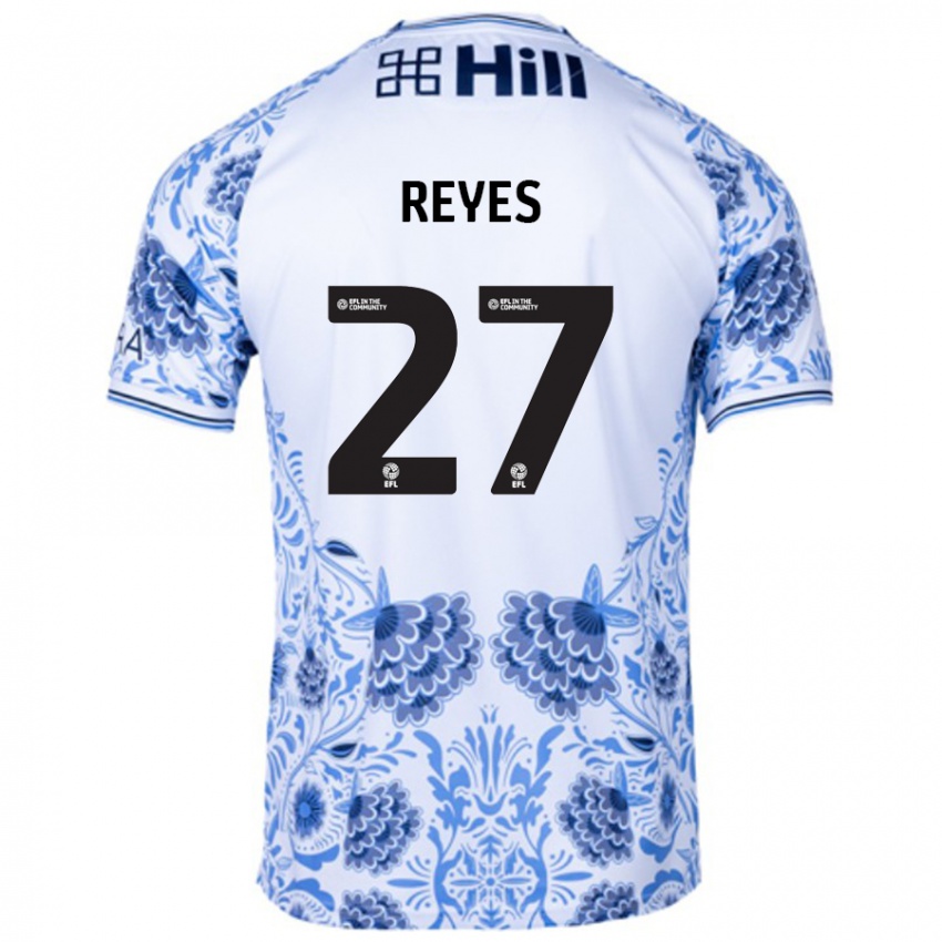 Criança Camisola Vicente Reyes #27 Azul Branco Alternativa 2024/25 Camisa