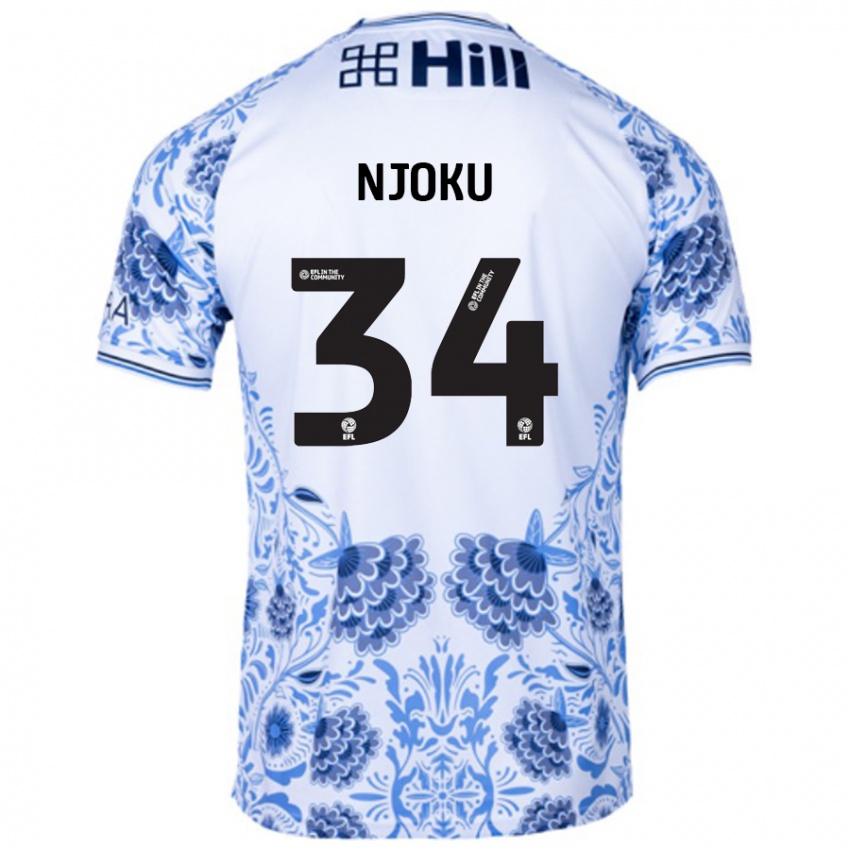 Criança Camisola Brandon Njoku #34 Azul Branco Alternativa 2024/25 Camisa