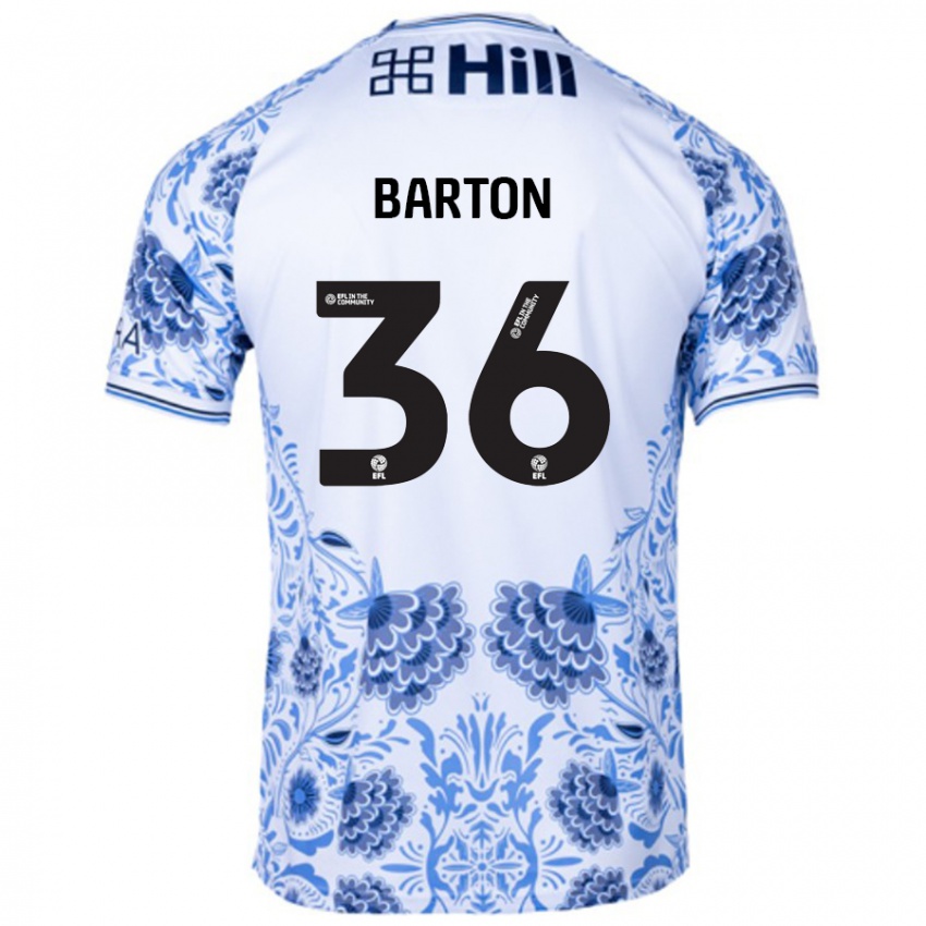 Criança Camisola Dan Barton #36 Azul Branco Alternativa 2024/25 Camisa