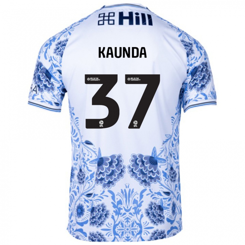 Criança Camisola Amaru Kaunda #37 Azul Branco Alternativa 2024/25 Camisa