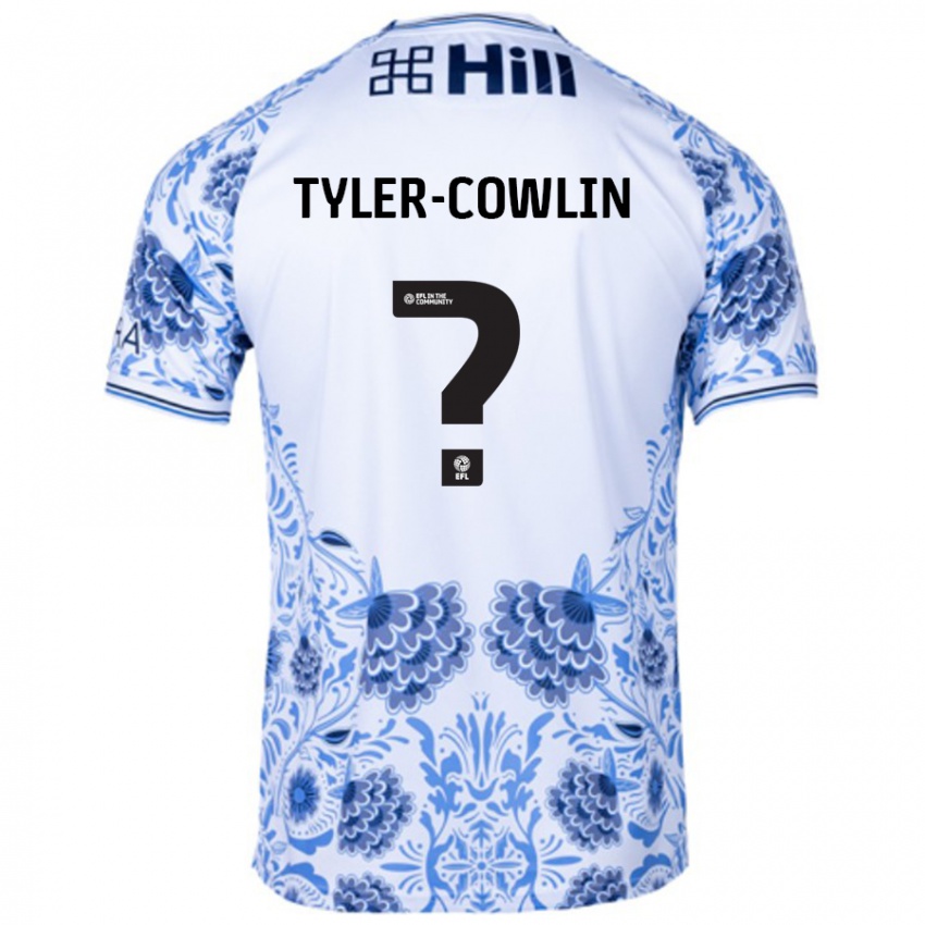 Criança Camisola Danny Tyler-Cowlin #0 Azul Branco Alternativa 2024/25 Camisa