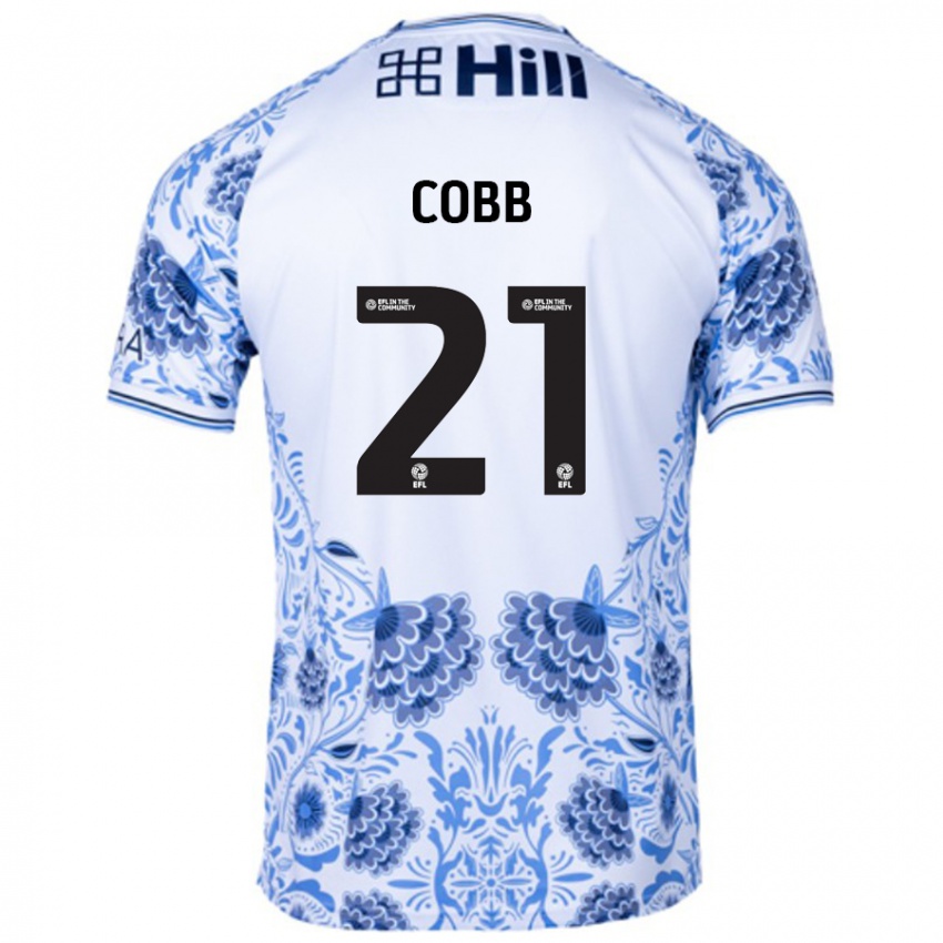 Criança Camisola Serena Cobb #21 Azul Branco Alternativa 2024/25 Camisa