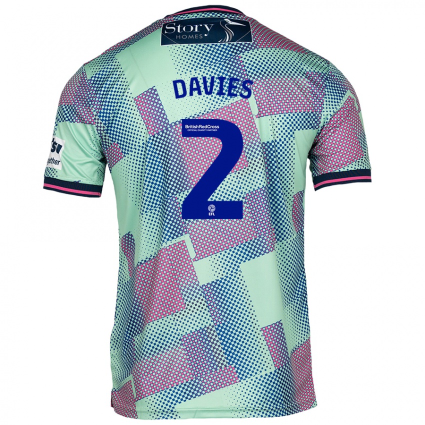 Criança Camisola Archie Davies #2 Verde Alternativa 2024/25 Camisa