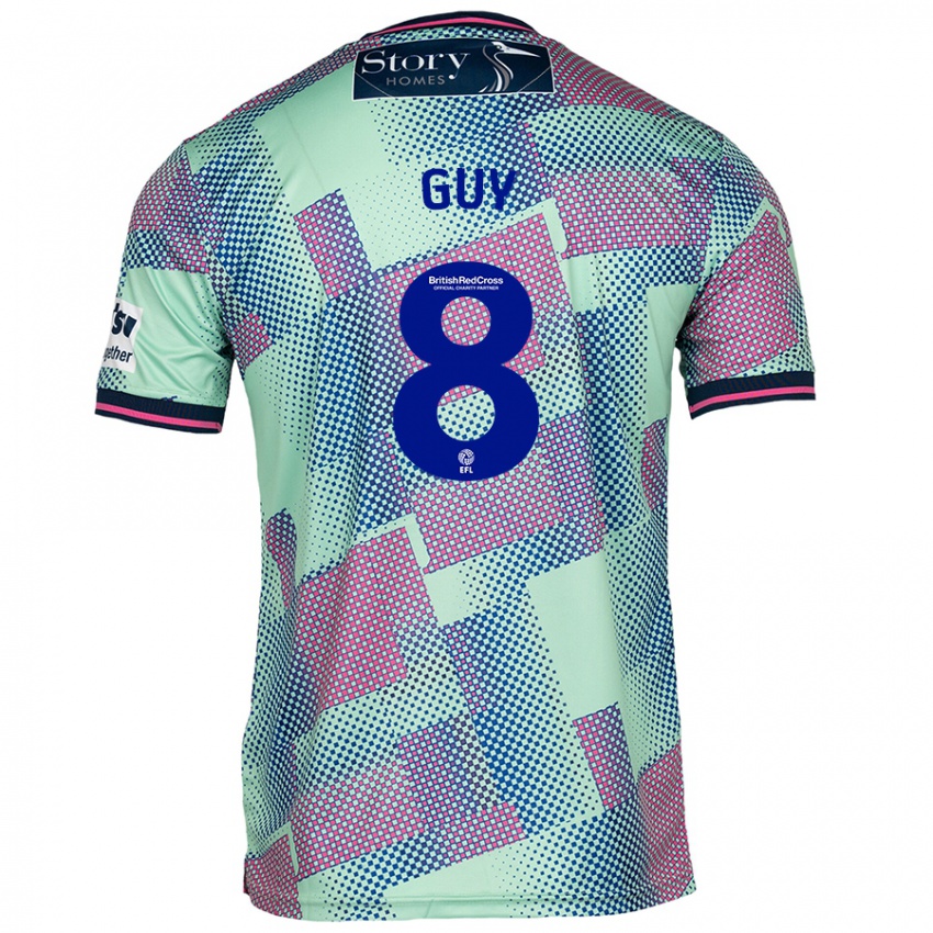 Criança Camisola Callum Guy #8 Verde Alternativa 2024/25 Camisa