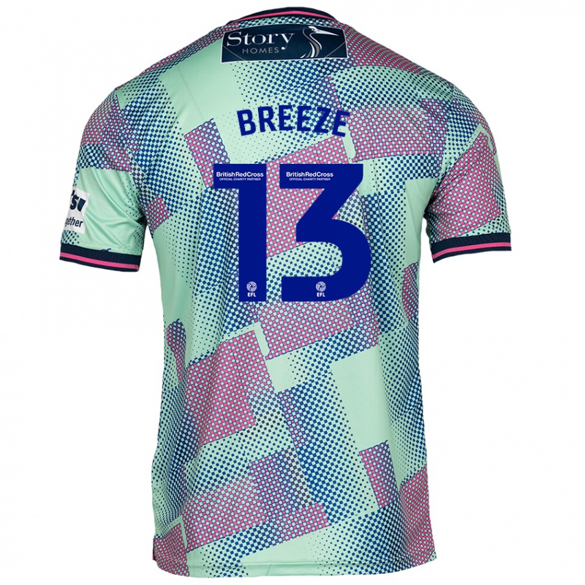 Criança Camisola Gabriel Breeze #13 Verde Alternativa 2024/25 Camisa