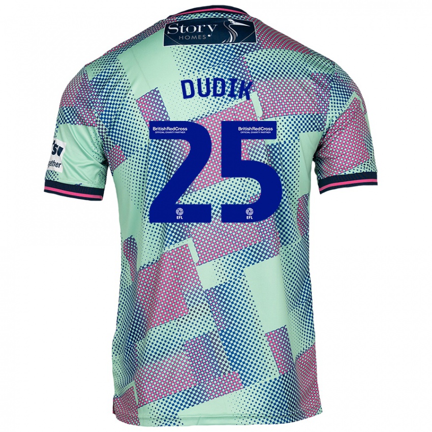 Criança Camisola Anton Dudik #25 Verde Alternativa 2024/25 Camisa