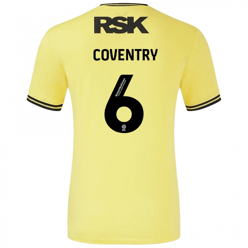 Criança Camisola Conor Coventry #6 Amarelo Preto Alternativa 2024/25 Camisa