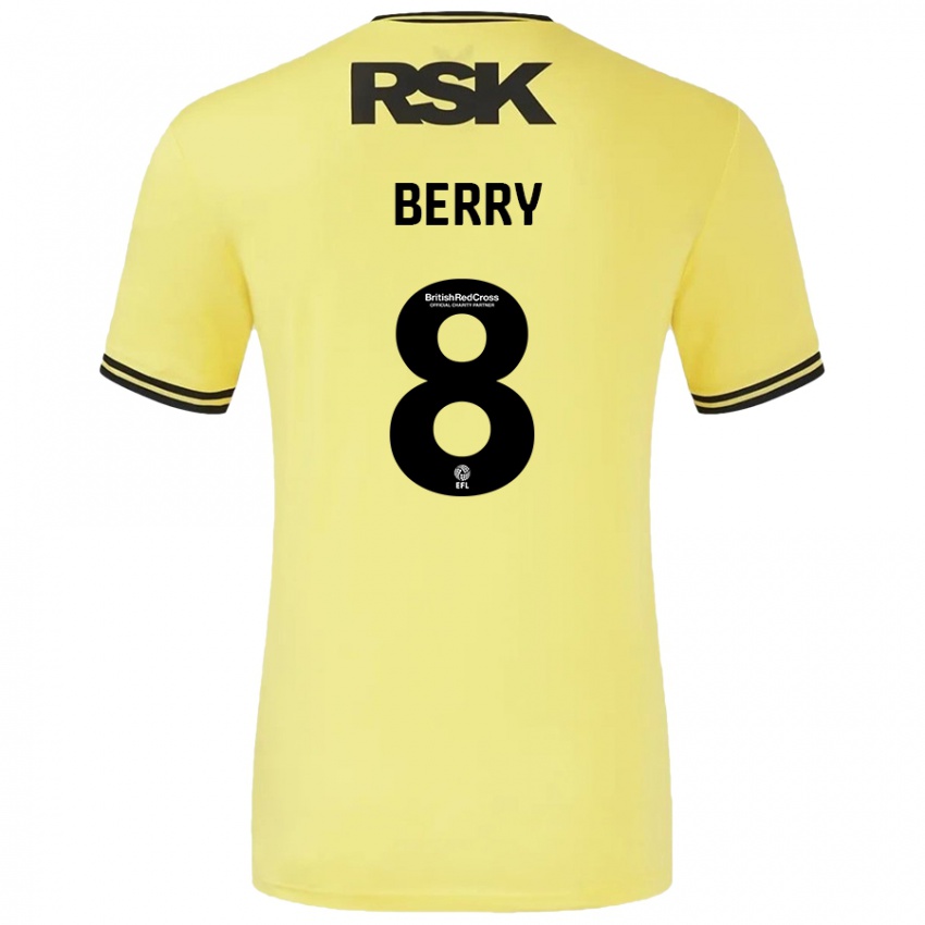 Criança Camisola Luke Berry #8 Amarelo Preto Alternativa 2024/25 Camisa