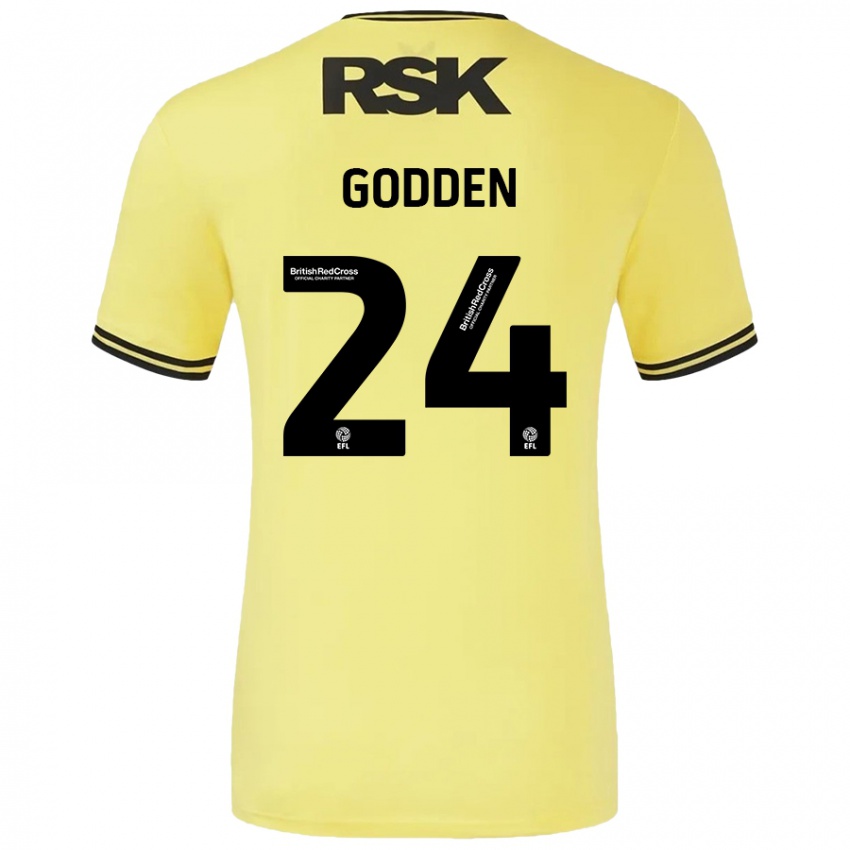 Criança Camisola Matt Godden #24 Amarelo Preto Alternativa 2024/25 Camisa