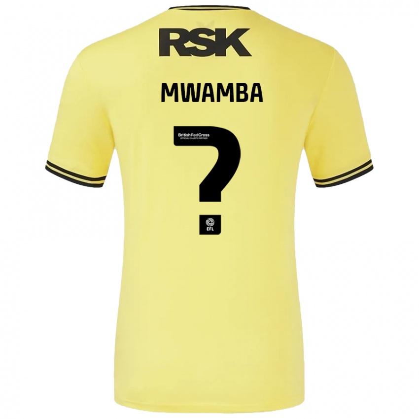 Criança Camisola Alan Mwamba #0 Amarelo Preto Alternativa 2024/25 Camisa