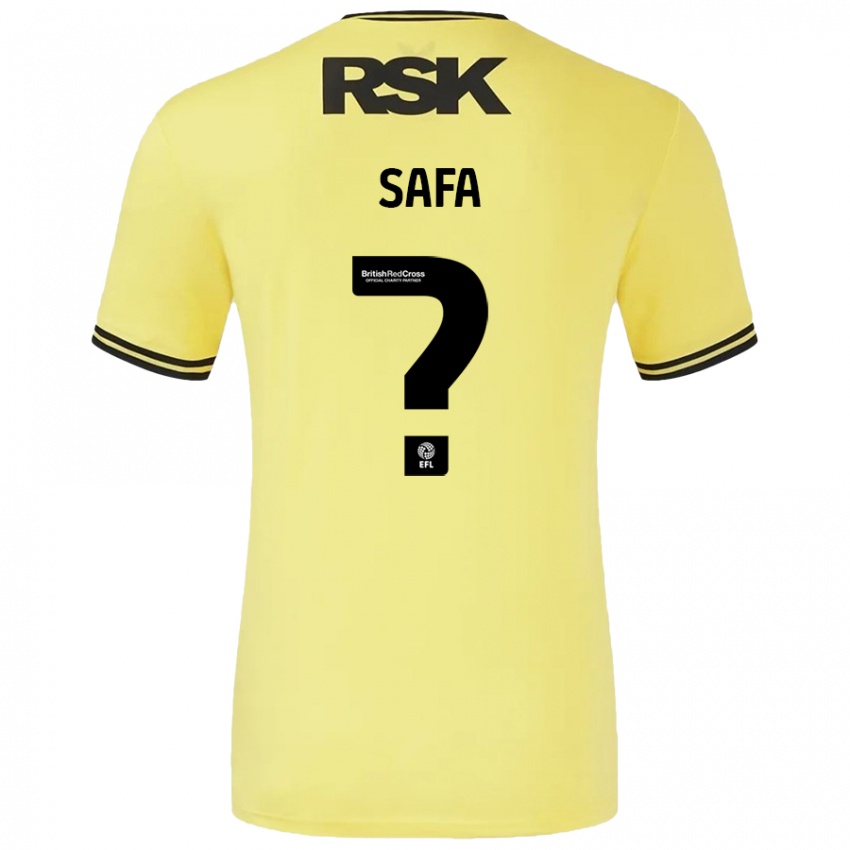 Criança Camisola Jacob Safa #0 Amarelo Preto Alternativa 2024/25 Camisa