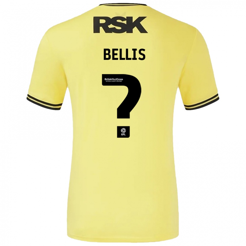 Criança Camisola Reece Bellis #0 Amarelo Preto Alternativa 2024/25 Camisa