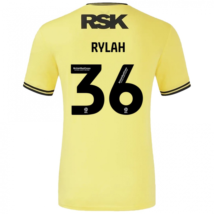 Criança Camisola Henry Rylah #36 Amarelo Preto Alternativa 2024/25 Camisa