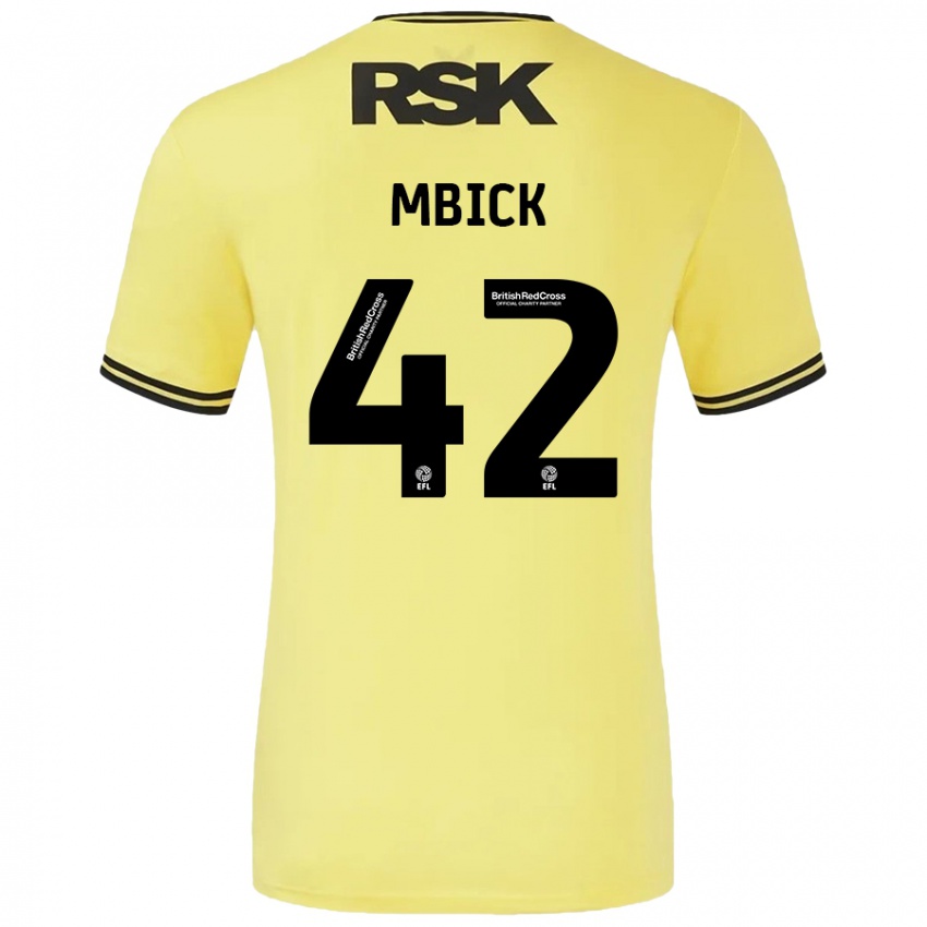 Criança Camisola Micah Mbick #42 Amarelo Preto Alternativa 2024/25 Camisa