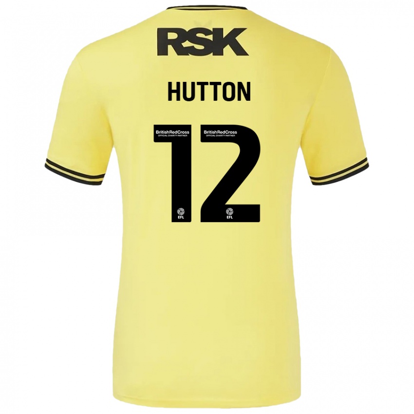 Criança Camisola Jodie Hutton #12 Amarelo Preto Alternativa 2024/25 Camisa