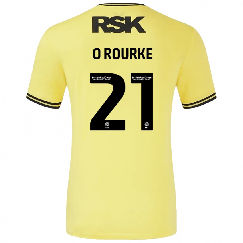 Criança Camisola Sophie O'rourke #21 Amarelo Preto Alternativa 2024/25 Camisa