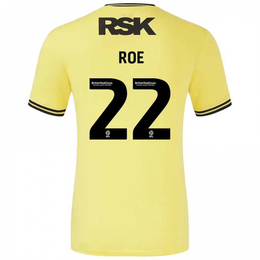 Criança Camisola Bethan Roe #22 Amarelo Preto Alternativa 2024/25 Camisa