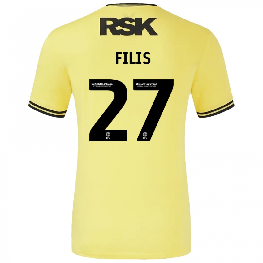 Criança Camisola Melisa Filis #27 Amarelo Preto Alternativa 2024/25 Camisa