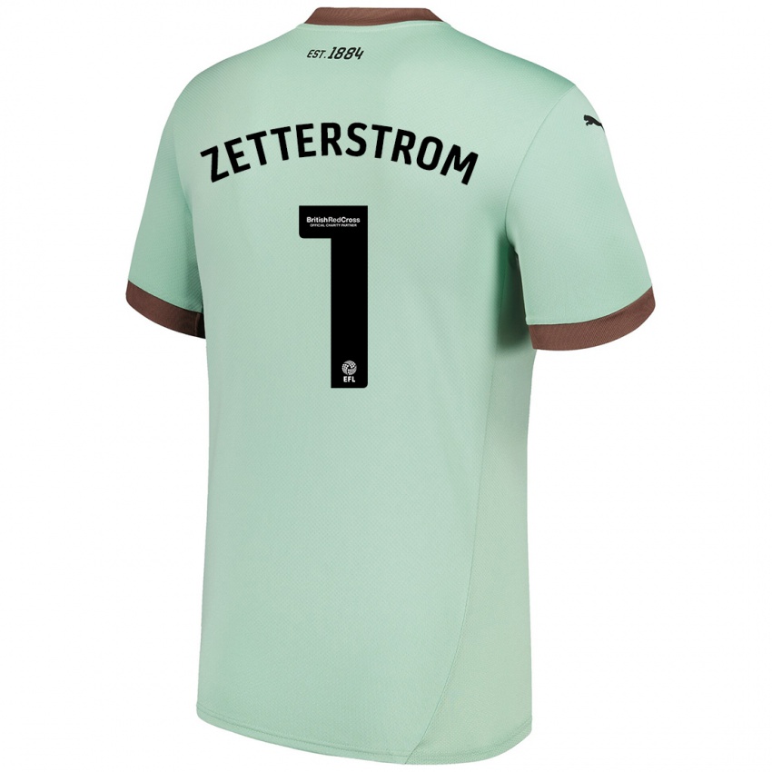 Criança Camisola Jacob Widell Zetterström #1 Verde Claro Alternativa 2024/25 Camisa