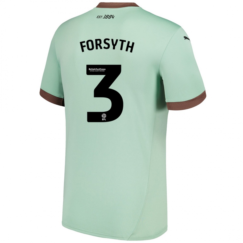 Criança Camisola Craig Forsyth #3 Verde Claro Alternativa 2024/25 Camisa