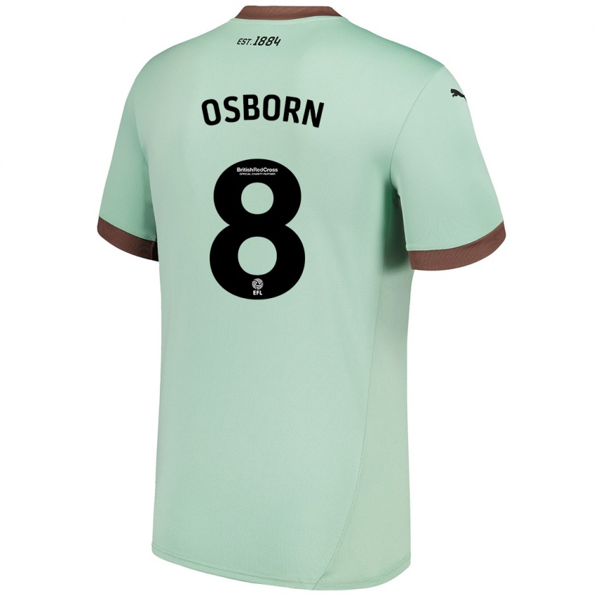 Criança Camisola Ben Osborn #8 Verde Claro Alternativa 2024/25 Camisa