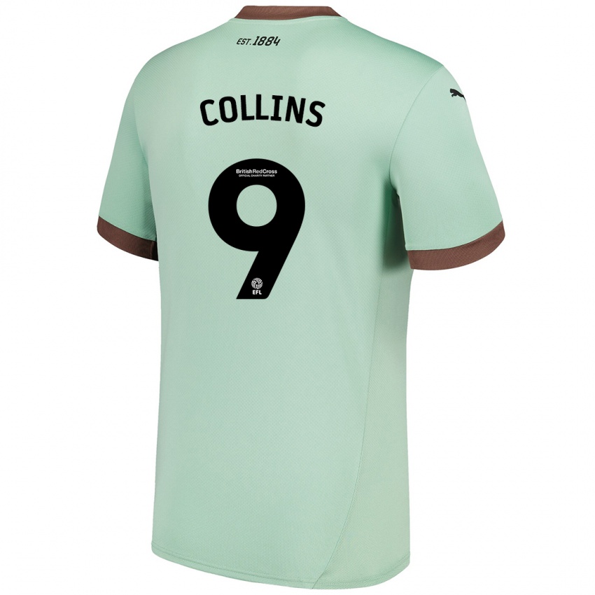 Criança Camisola James Collins #9 Verde Claro Alternativa 2024/25 Camisa