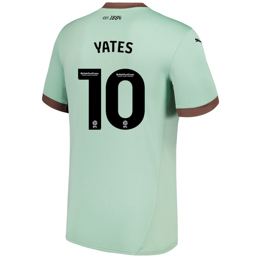 Criança Camisola Jerry Yates #10 Verde Claro Alternativa 2024/25 Camisa