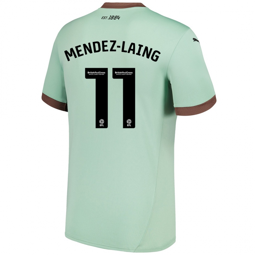 Criança Camisola Nathaniel Méndez-Laing #11 Verde Claro Alternativa 2024/25 Camisa