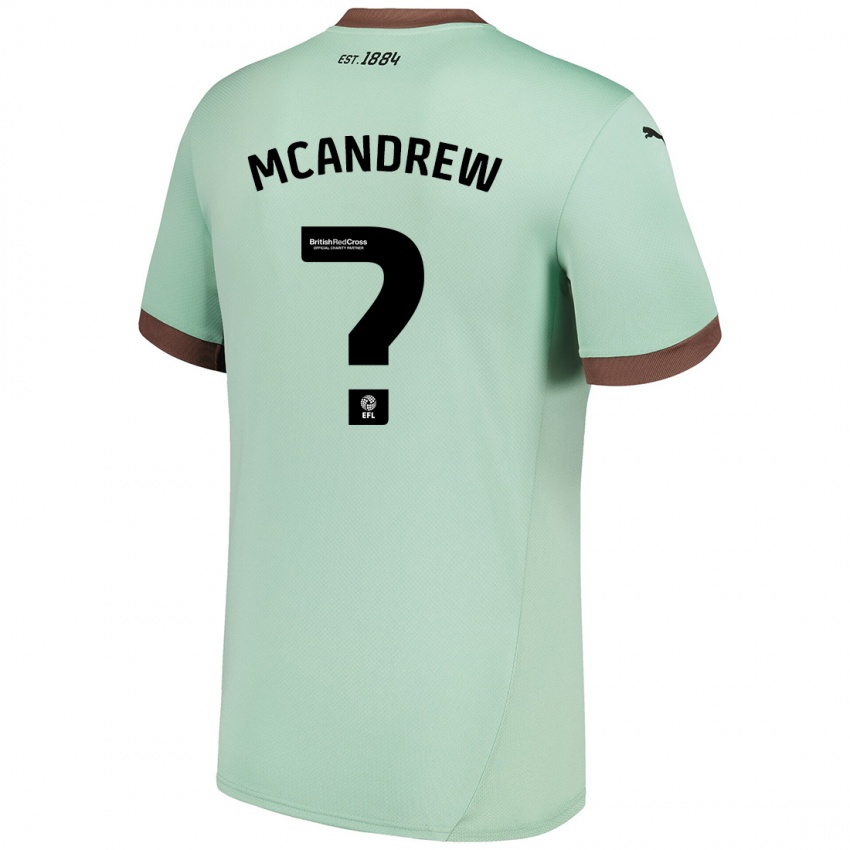 Criança Camisola Niall Mcandrew #0 Verde Claro Alternativa 2024/25 Camisa