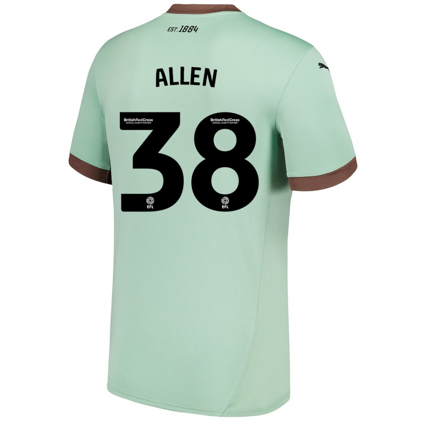 Criança Camisola Cruz Allen #38 Verde Claro Alternativa 2024/25 Camisa