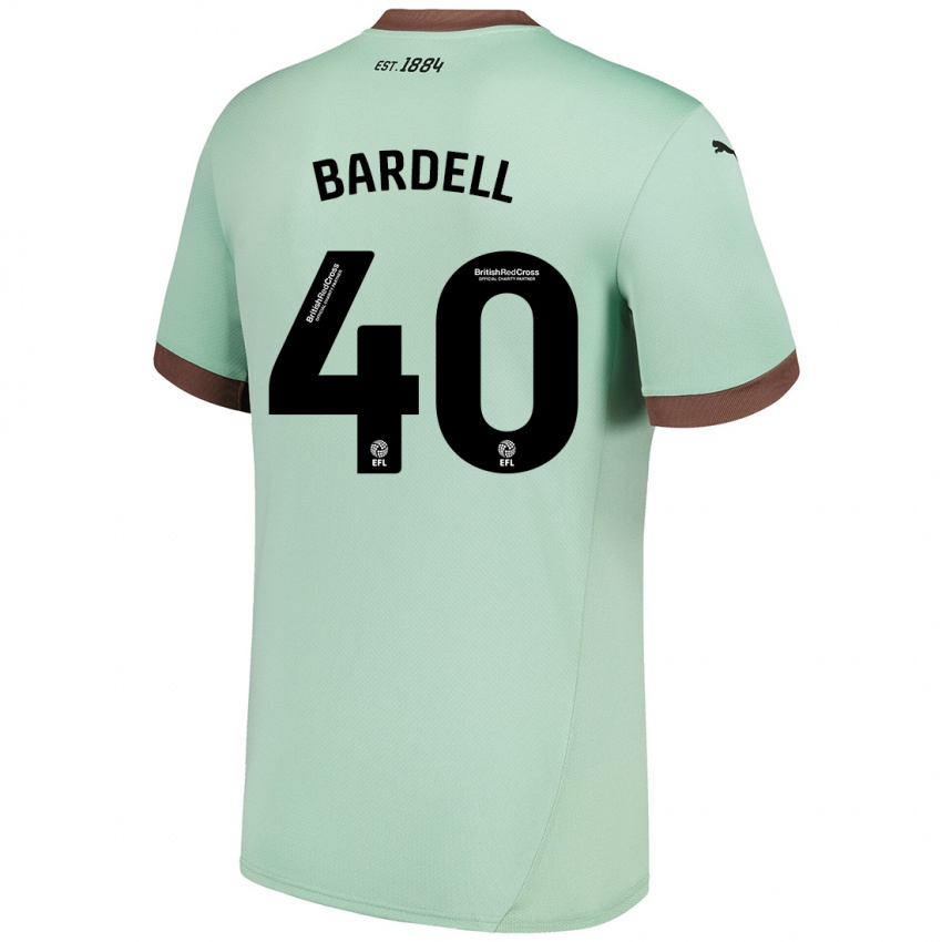 Criança Camisola Max Bardell #40 Verde Claro Alternativa 2024/25 Camisa