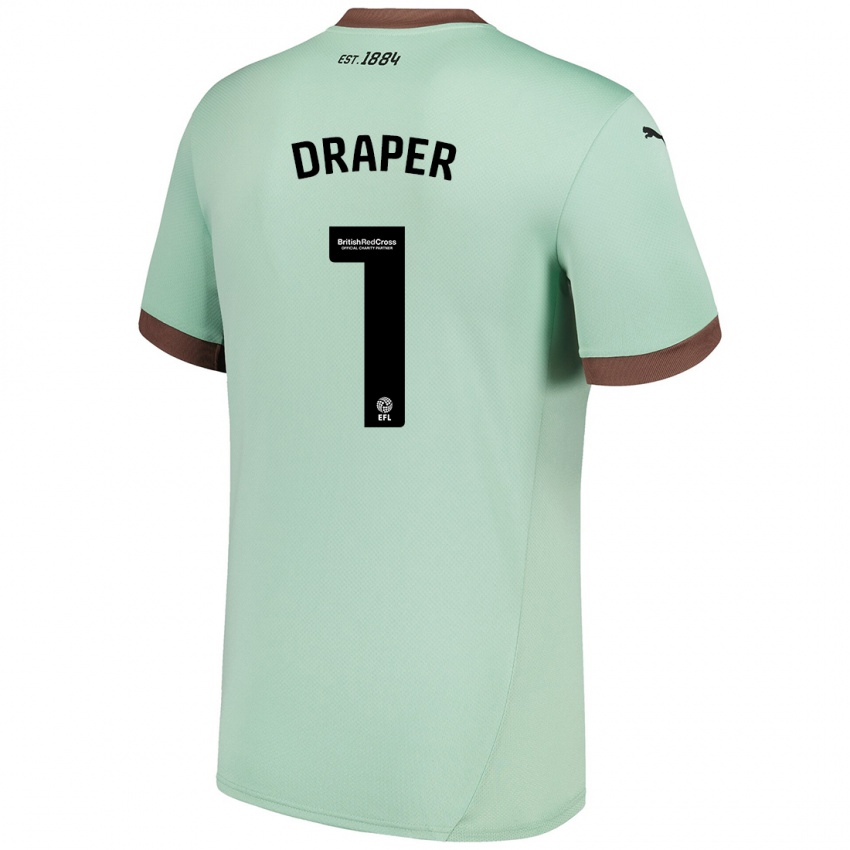 Criança Camisola Anna Draper #1 Verde Claro Alternativa 2024/25 Camisa