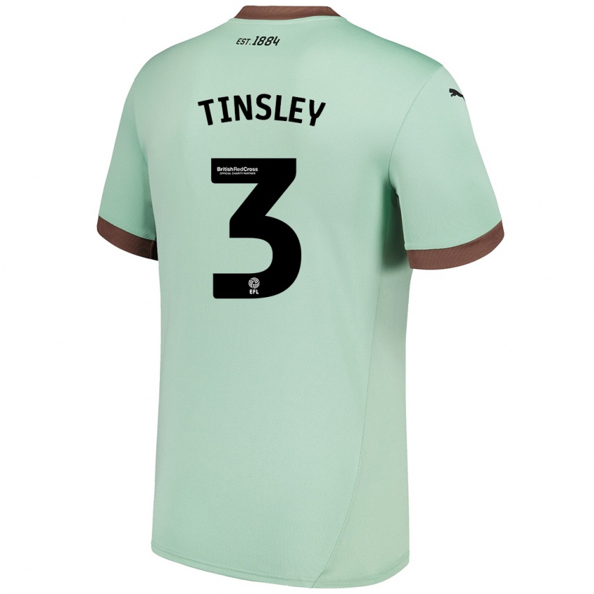 Criança Camisola Megan Tinsley #3 Verde Claro Alternativa 2024/25 Camisa