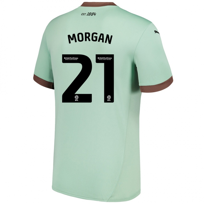 Criança Camisola Sarah Morgan #21 Verde Claro Alternativa 2024/25 Camisa