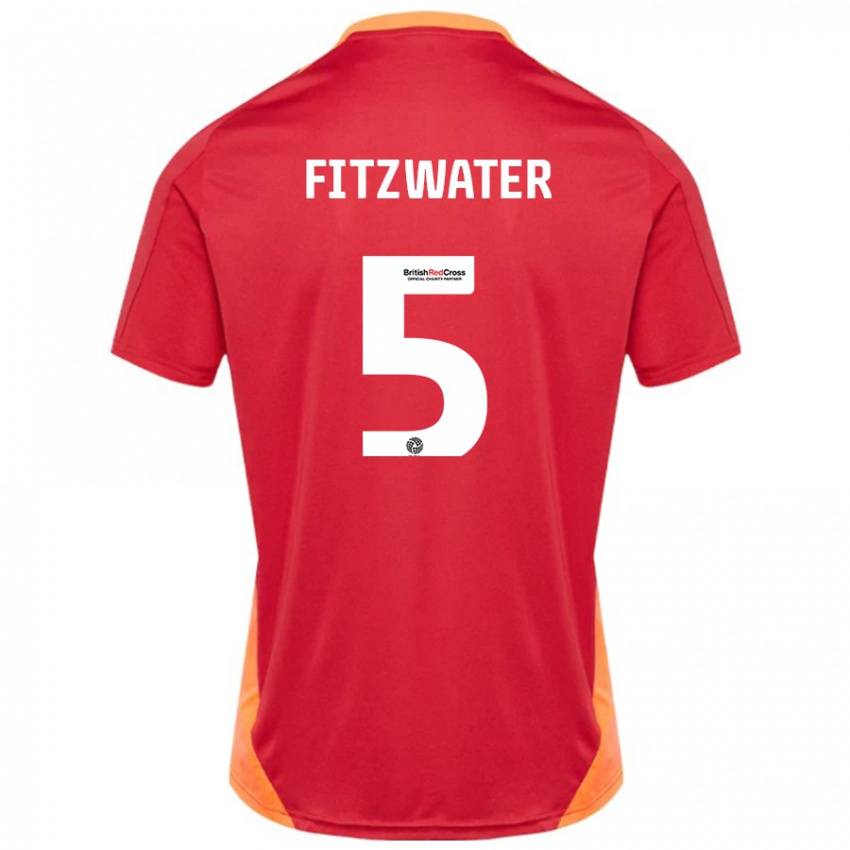 Criança Camisola Jack Fitzwater #5 Azul Desligado Branco Alternativa 2024/25 Camisa