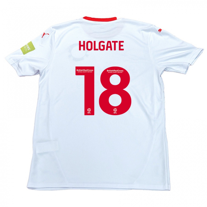 Criança Camisola Harrison Holgate #18 Branco Alternativa 2024/25 Camisa