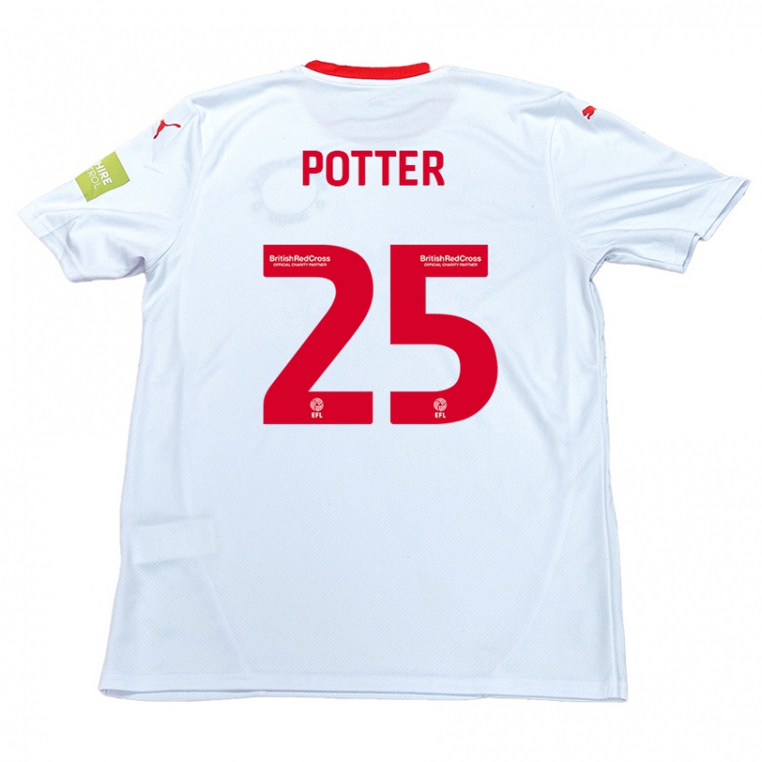 Criança Camisola Finley Potter #25 Branco Alternativa 2024/25 Camisa