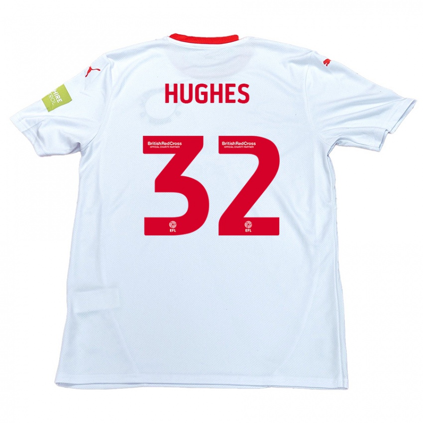 Criança Camisola Kayden Hughes #32 Branco Alternativa 2024/25 Camisa