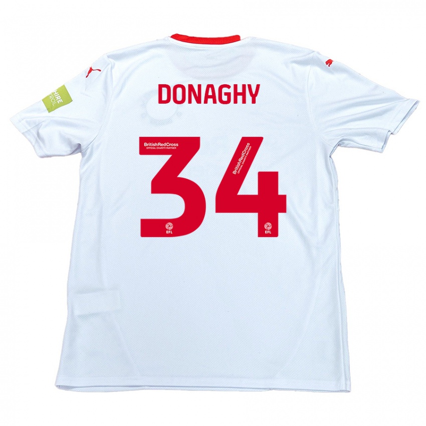 Criança Camisola Tom Donaghy #34 Branco Alternativa 2024/25 Camisa