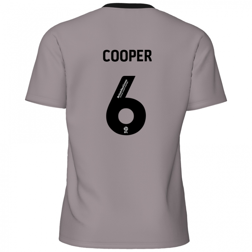 Criança Camisola Brandon Cooper #6 Cinzento Alternativa 2024/25 Camisa