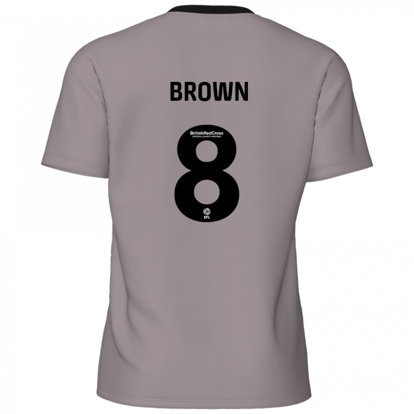 Criança Camisola Jordan Brown #8 Cinzento Alternativa 2024/25 Camisa